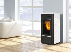 Wasserführender Pelletofen Mito Idro Keramik 13 kW